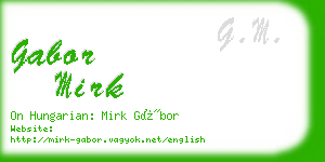 gabor mirk business card